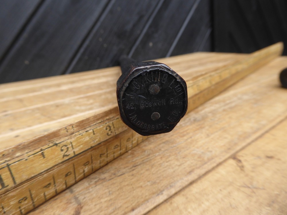 Antique Victorian Draughtsman Rolling rules. One with Octagonal ends - J.C.King