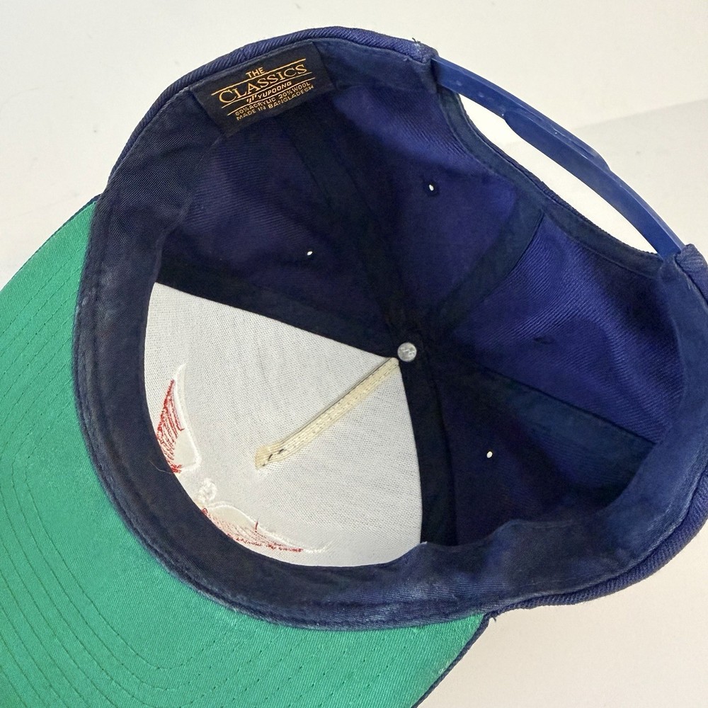 Edel Golf Wings Adjustable Blue SnapBack Hat Cap Embroidered Flat Brim