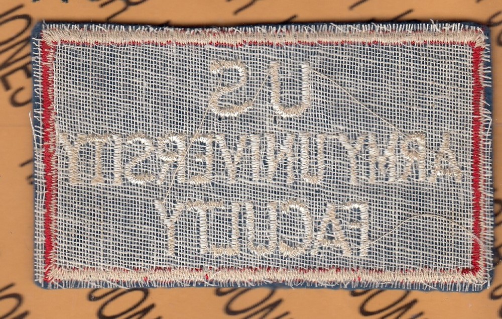 WWII US Army University Faculty USAU ~3.25" wool patch c/e