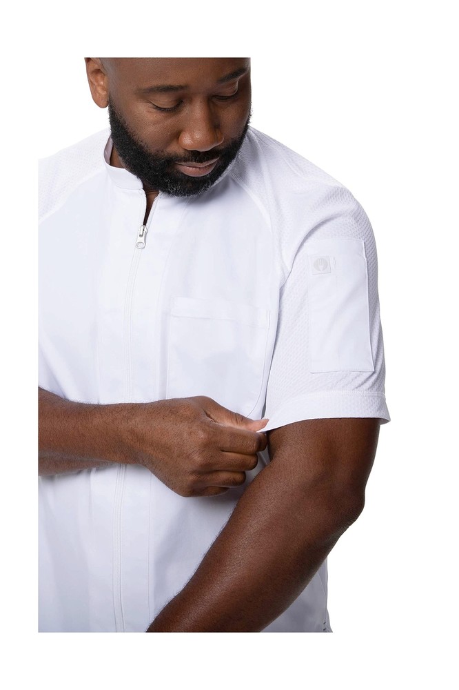 Chef Works Men's Arcadia Chef Coat Large White