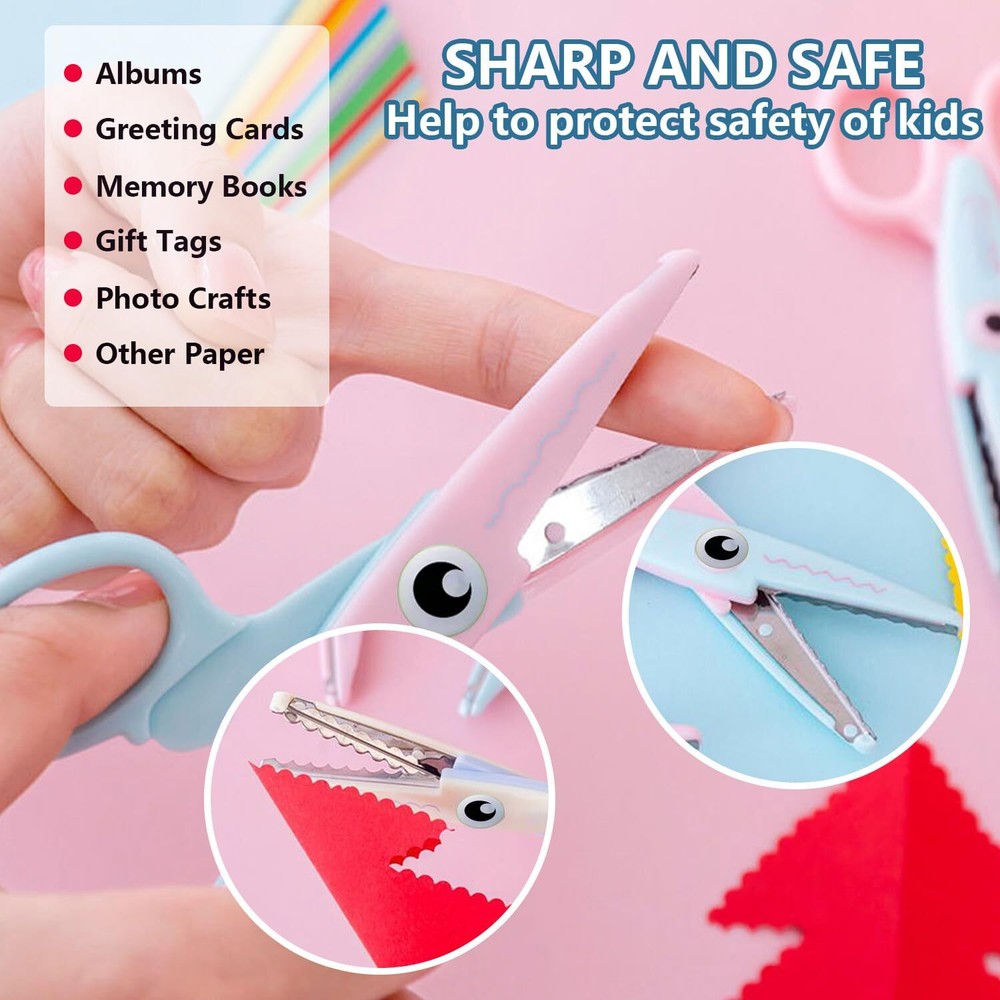 Decorative Pattern Edge Craft Scissors 2-Pack Fancy Scissors Suitable for Fun...