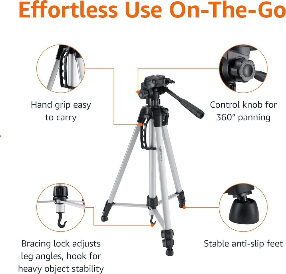 AmazonBasics WT3540 Lightweight Tripod with Bag