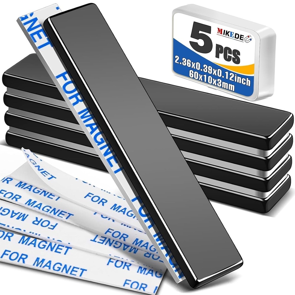 Waterproof Neodymium Magnet Strips - 10 lbs Pull Force for DIY Projects