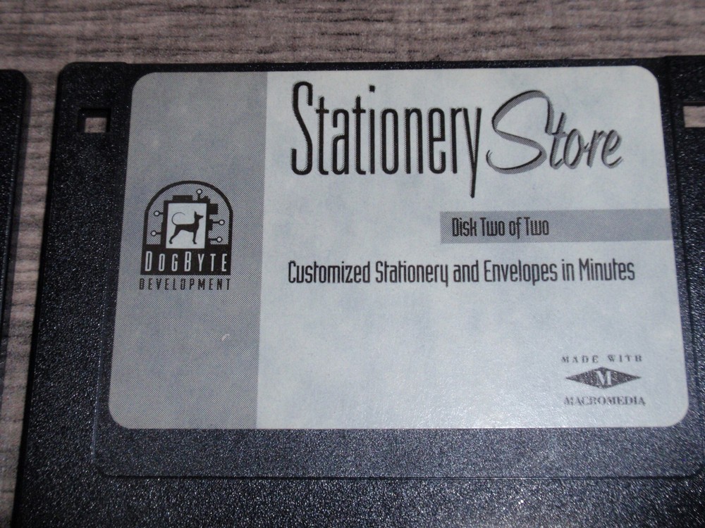 Stationery Store v 1.0 PC 3.5" High Density Floppy Disk DogByte Development 1994