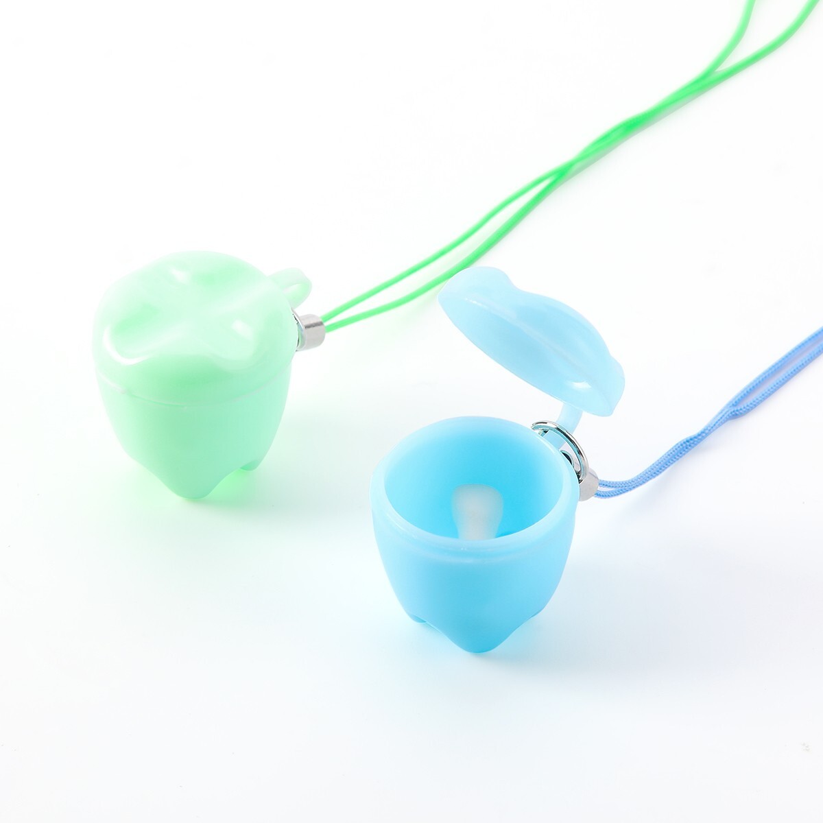 50 Pcs Dental Baby Teeth Storage Boxes Tooth Shape Holder Organizer Mixed Color