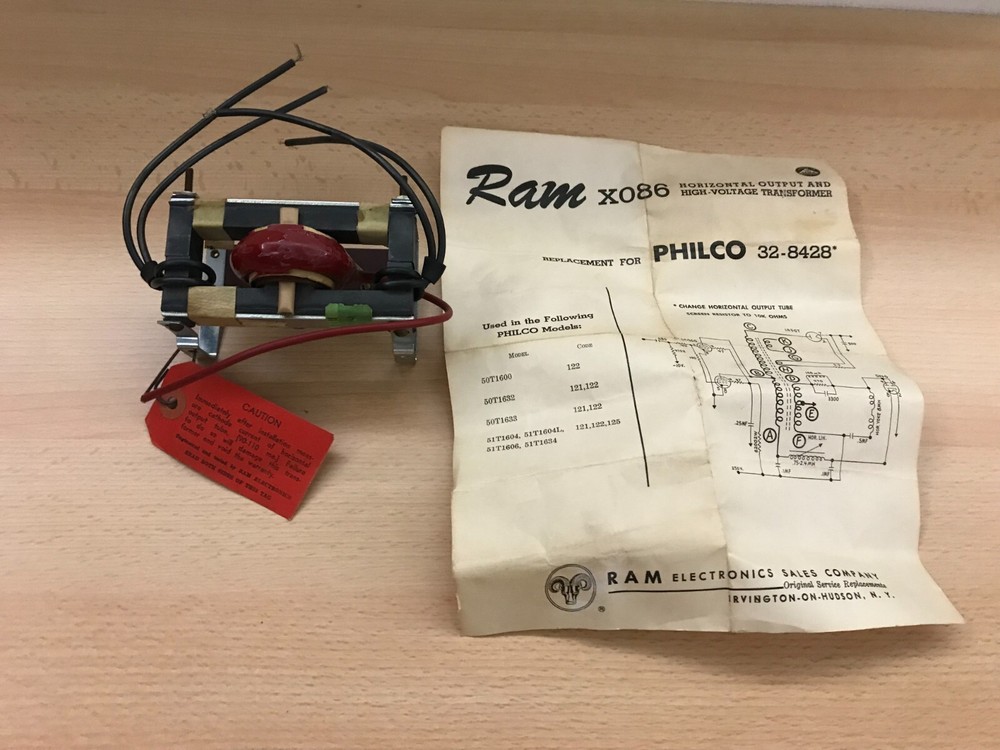 RAM X086 Horizontal Output Transformer - NOS