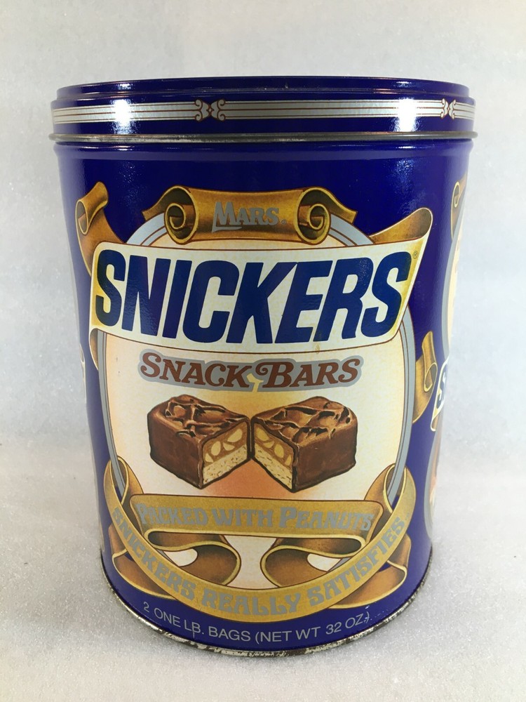 Mars Snickers Snack Bars Metal Tin EMPTY