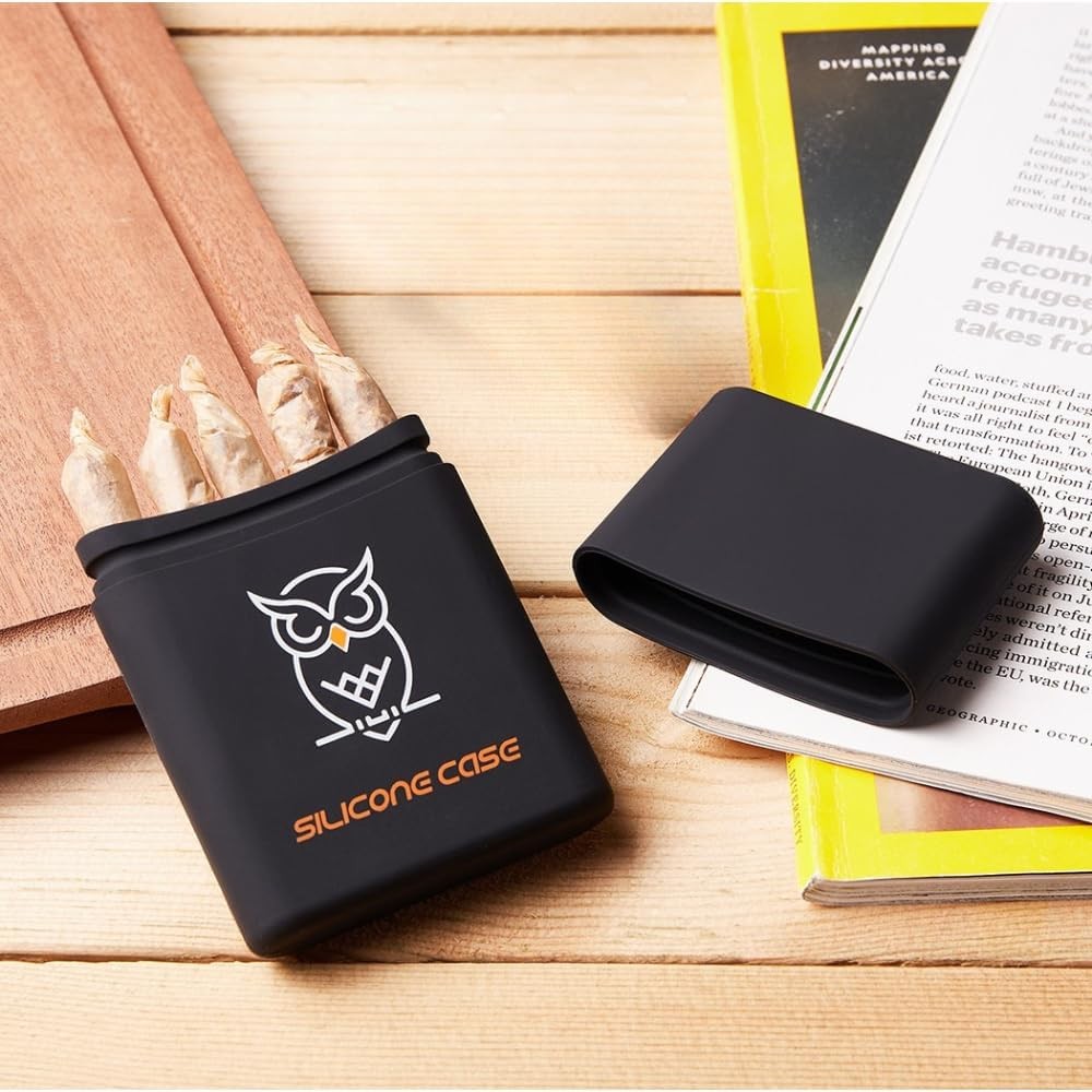 5-Hole King Size Pre-roll Cone Joint Holder Case, Silicone Cigarette Case, Class