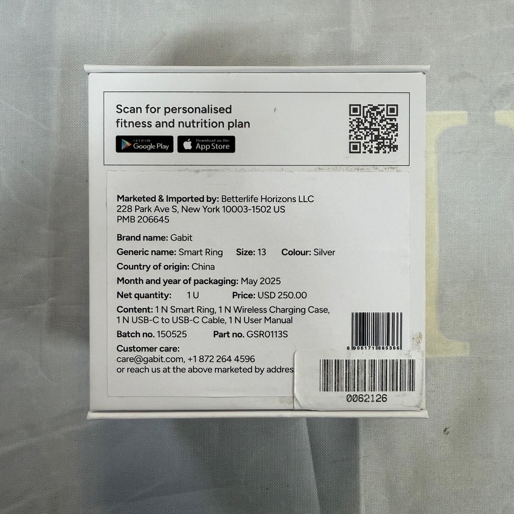 Gabit Smart Ring – Size 13, Silver