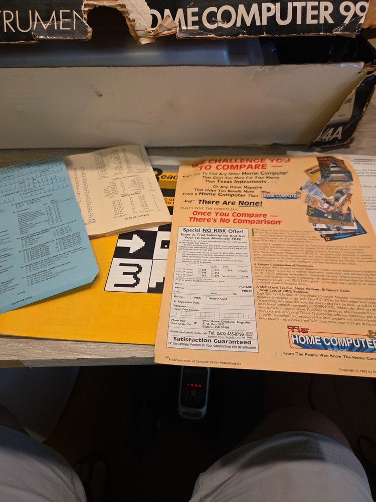 Vintage Texas Instruments Ti-99/4A (PHCOO4A) Home Computer Bundle Untested