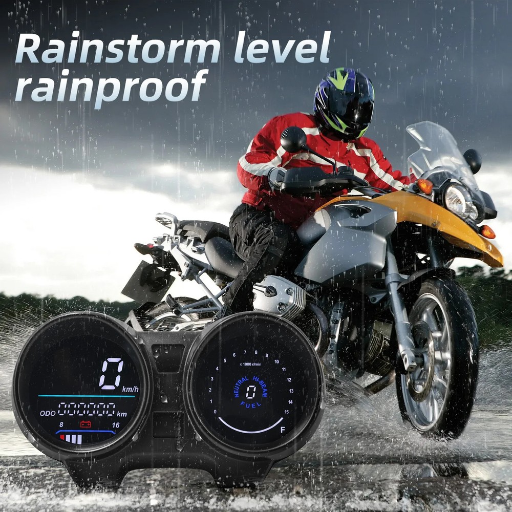 Universal Digital Meter Board For Motorcycle LCD Speedometer TachometerIndicator