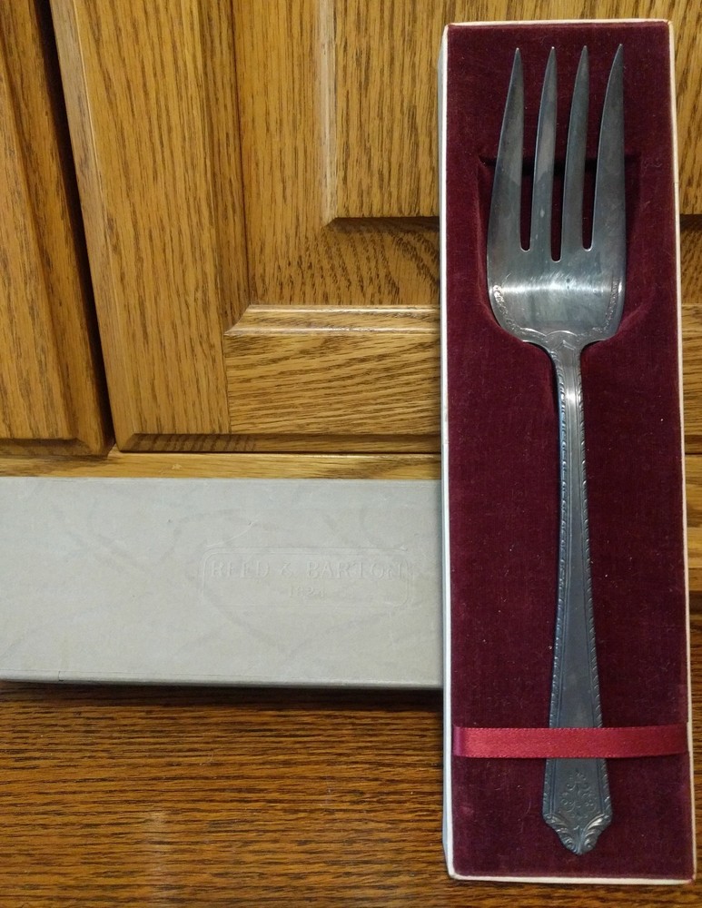 Antique Holmes & Edwards Super Plate Silverplated Meat Fork Reed & Barton 1824