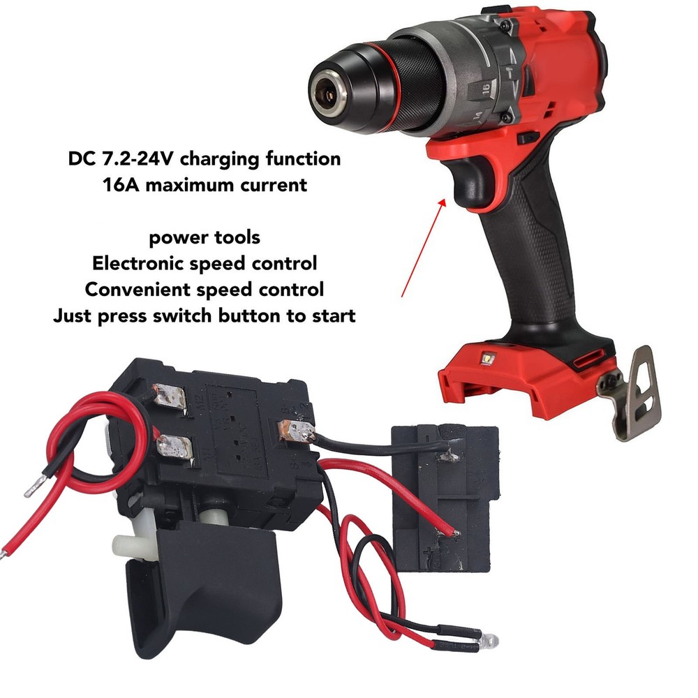 Cordless Drill Trigger Switch Universal Speed Control Adjustable 16A