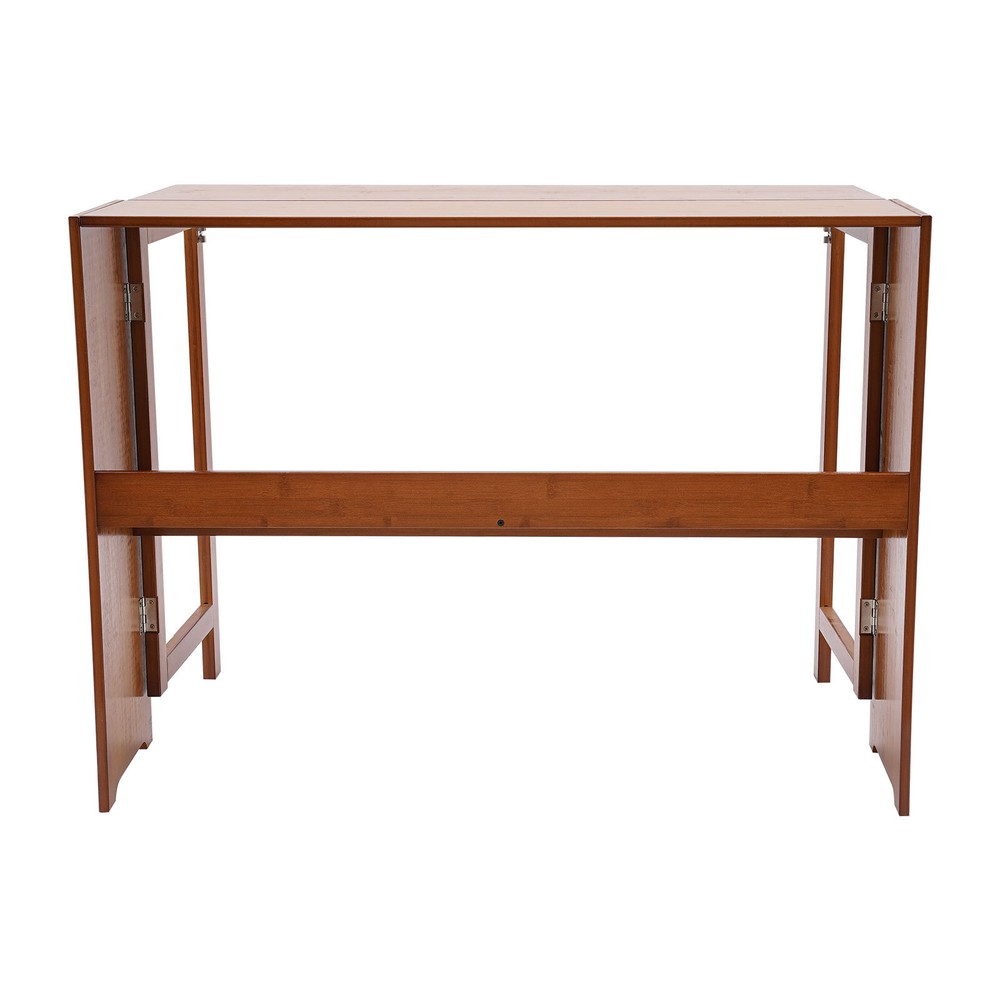 Foldable Bamboo Desk – Space-Saving Home Office Writing Workstation