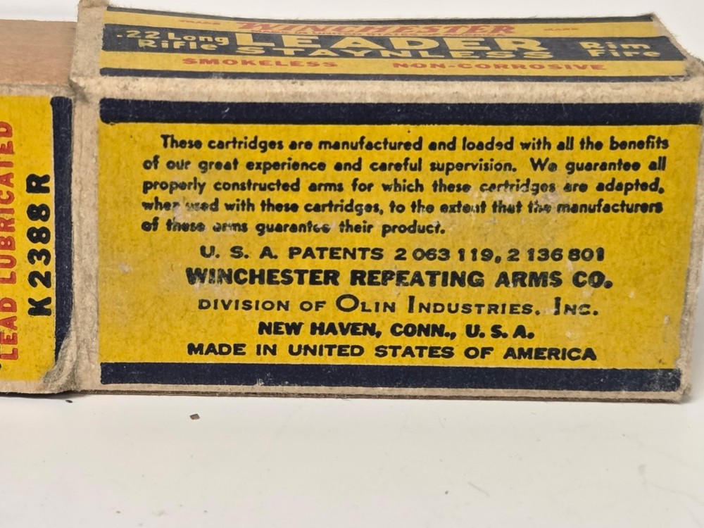 Vintage Empty Winchester Staynless 22 Shell Box