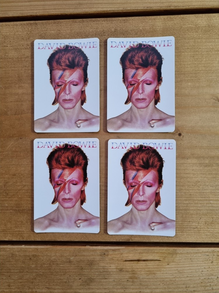 David Bowie Postcards,Playing Cards ,Minifigure Patch Plectrum & Note