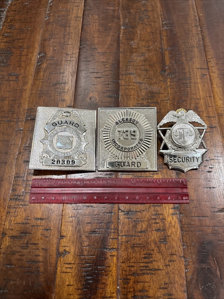 3 Security Guard Badges