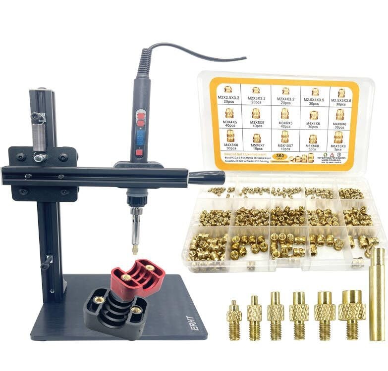 ERHT Heat Set Insert tip Tool Vertical Pressing heat set insert tool
