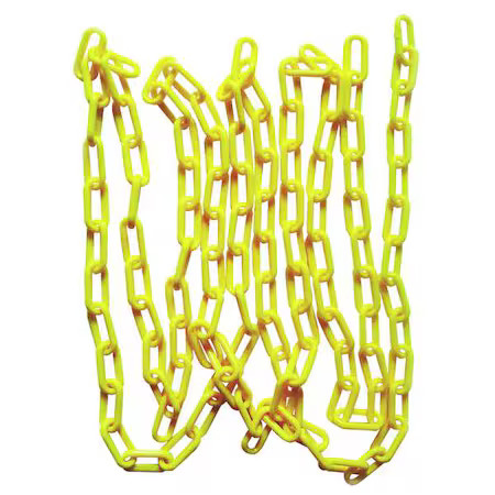 Plastic Chain, Yellow, 100 Ft Length, Matte, 33L678