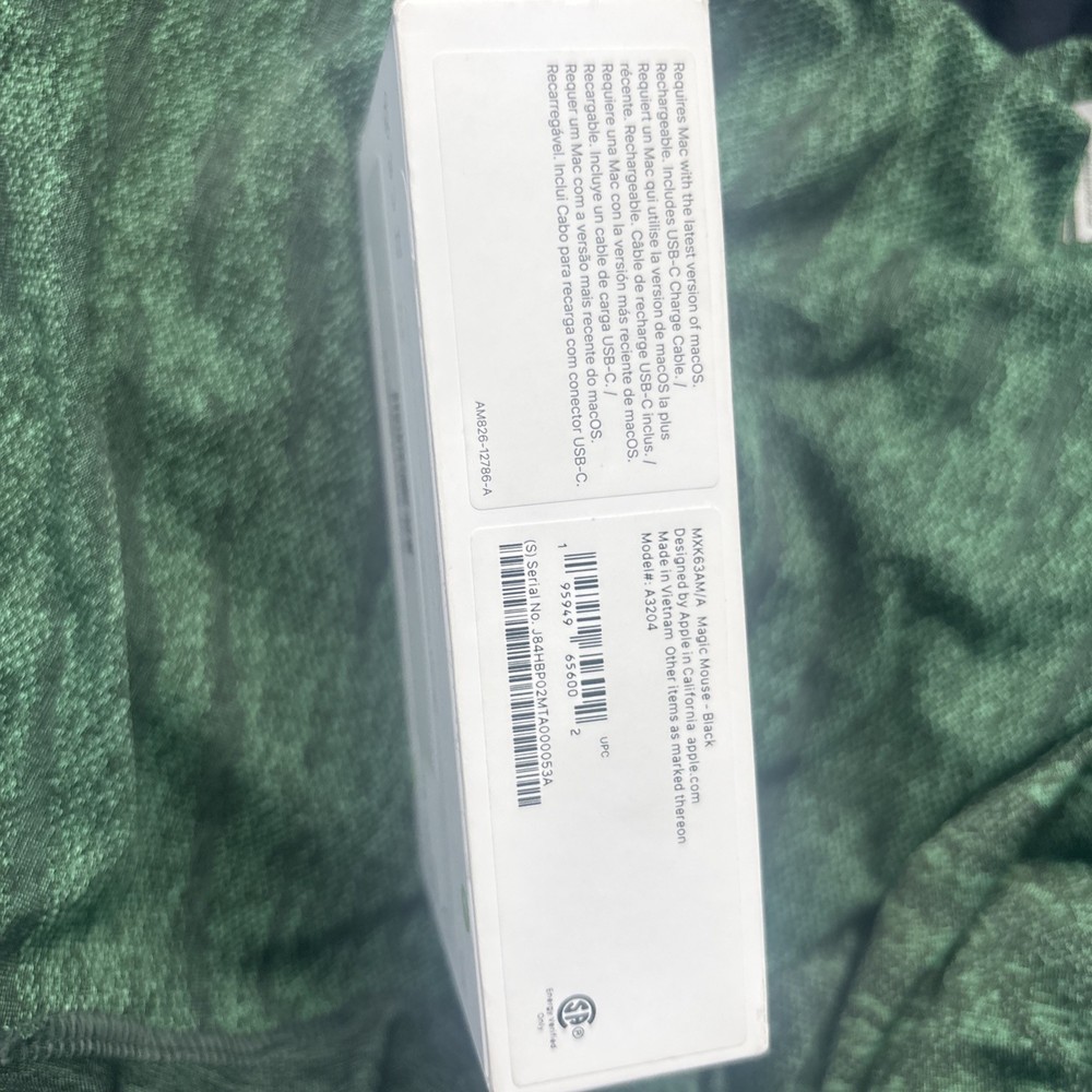 Apple Magic Mouse 2 Black A1657 OEM Wireless Rechargeable - Tested & Working