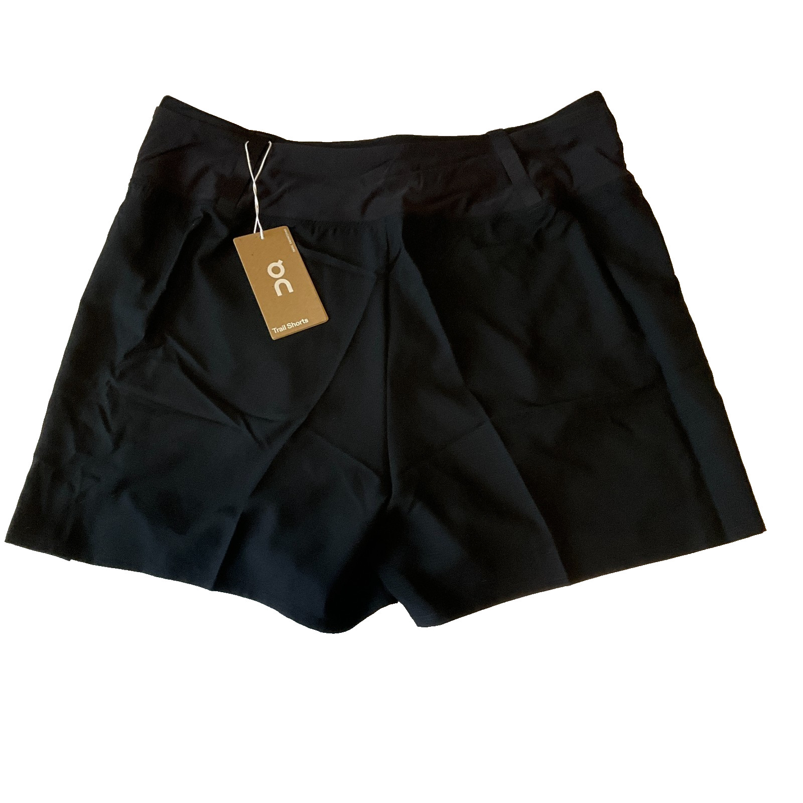 On Cloud Trail Shorts Mens Size L Black Light Weight Drawstring Stretch Waist