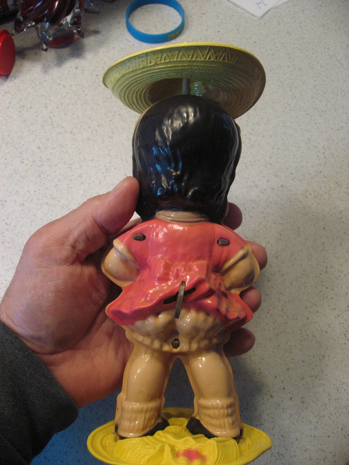 Vtg Irwin Toys Celluloid Dancing Senorita Wind-Up Toy - Not Working