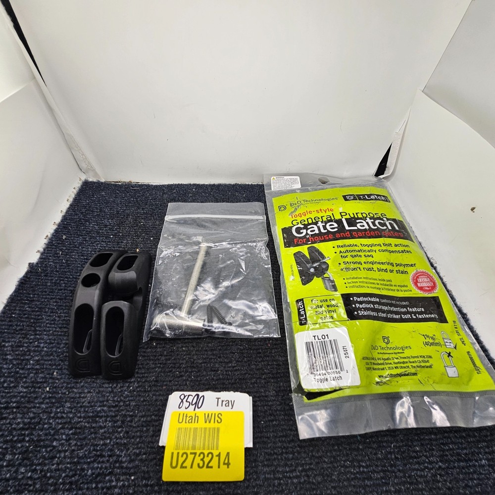 D&D Technologies TL01 T-Latch Action Gate Latch, Padlock Gravity Gate Latch