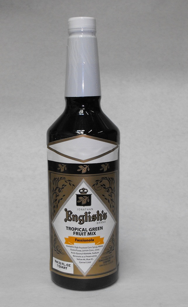 Jonathan English FASSIONOLA GREEN Original Tropical Tiki Drink Mixer Syrup