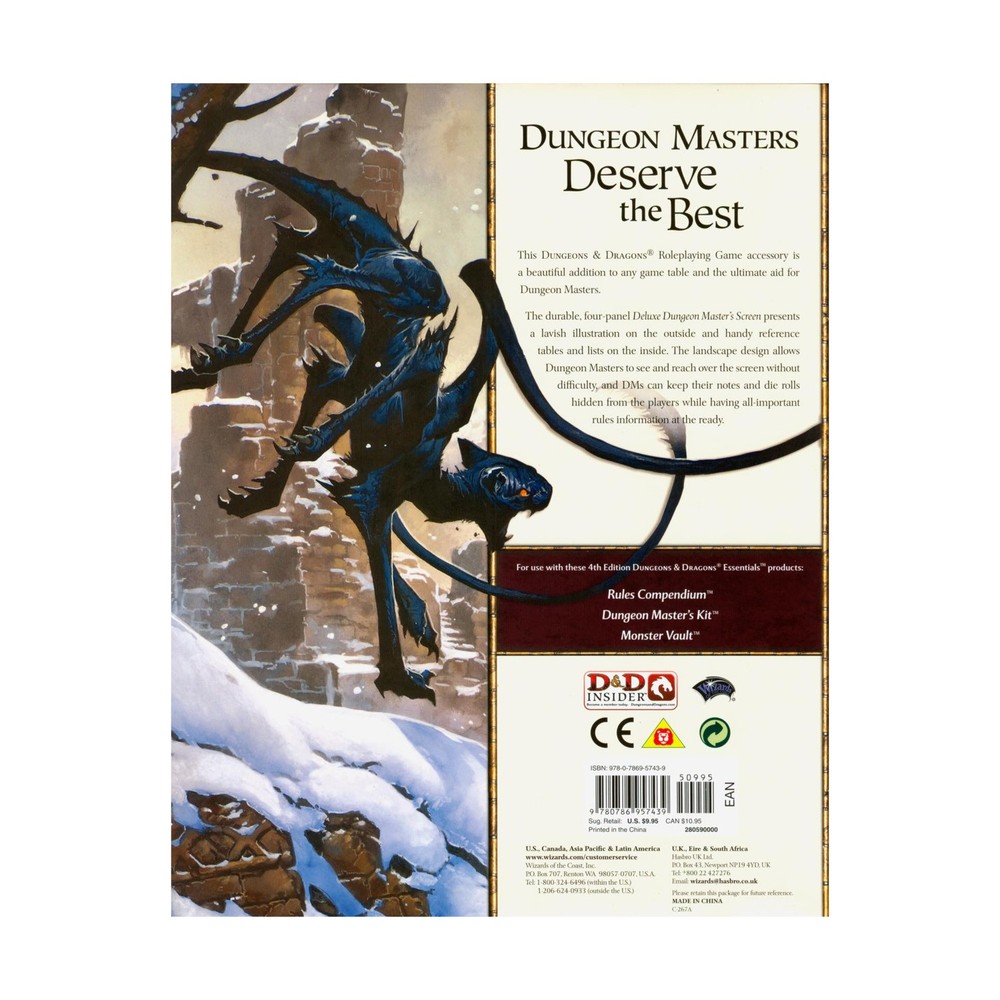 WotC D&D 4e Deluxe Dungeon Master's Screen EX