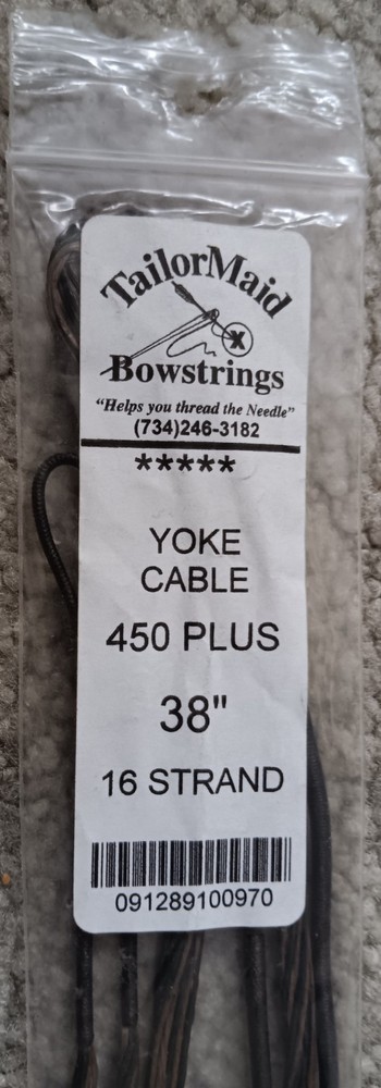 New Tailormaid Bowstring 450 Yoke Plus Cable 38" Length 16 Strand!