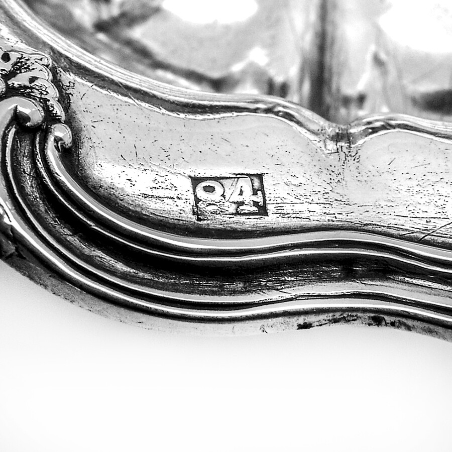 Russian Large Footed Open Salt Dish 84 Standard Silver