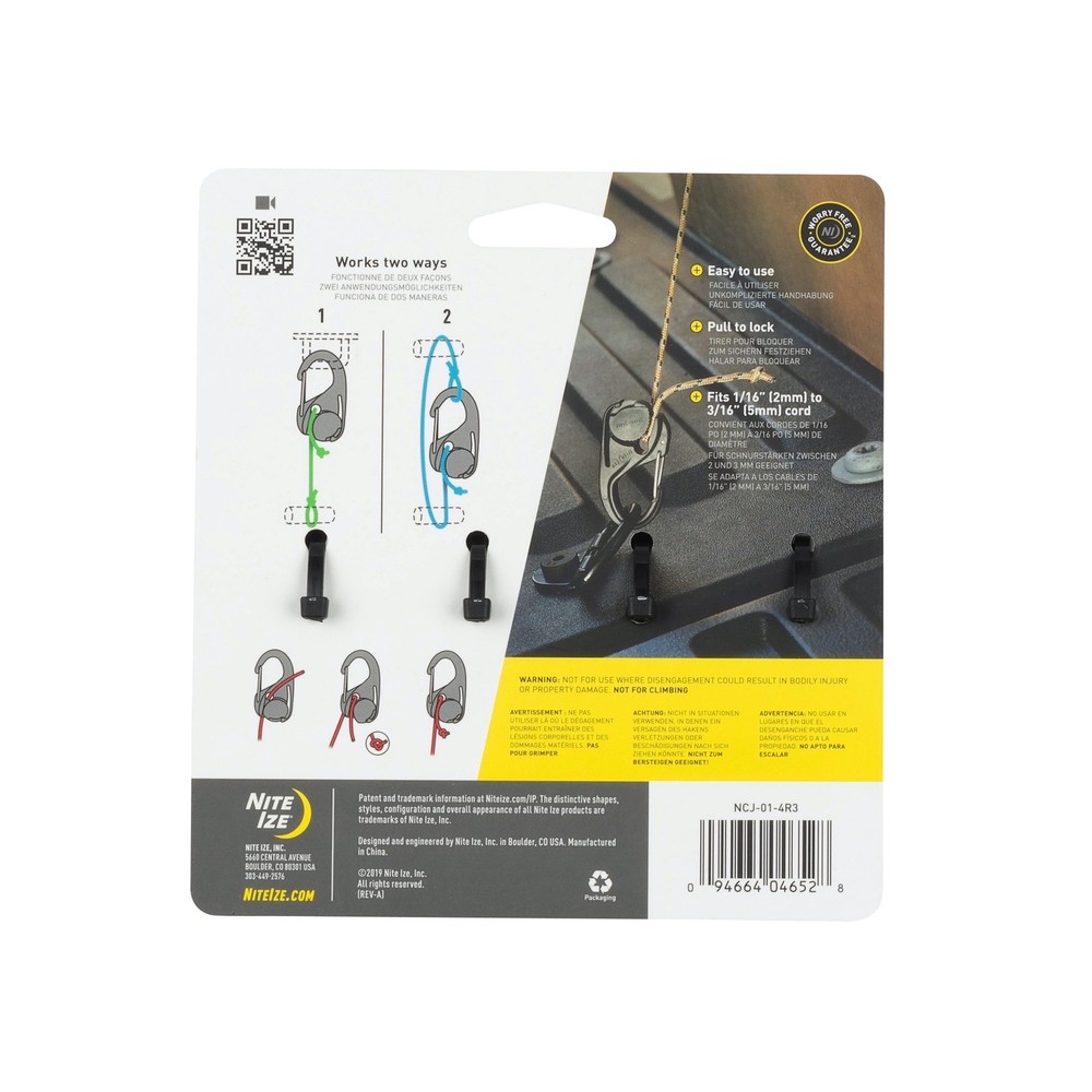 Nite Ize 4-Pack CamJam Plastic Cord Tighteners