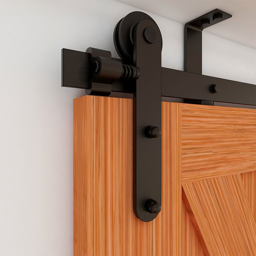 4-20FT Ceiling Mount Bracket Sliding Barn Door Hardware Track Kit Single/Double