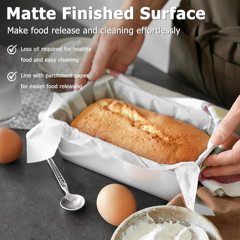Stainless steel loaf bread baking pans