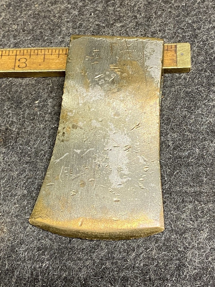 Rare Vintage E C Simmons Keen Kutter Solid Brass Embossed Axe Paper Weight Mini