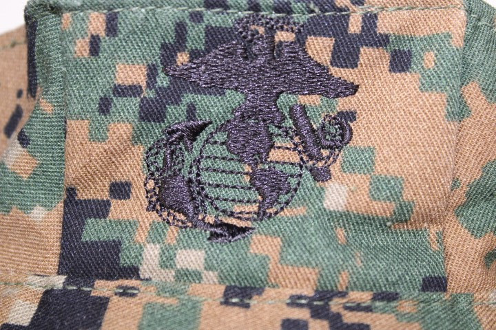 US Military REAL USMC 8 Point Garrison Cover Cap Hat Woodland MARPAT Size Medium