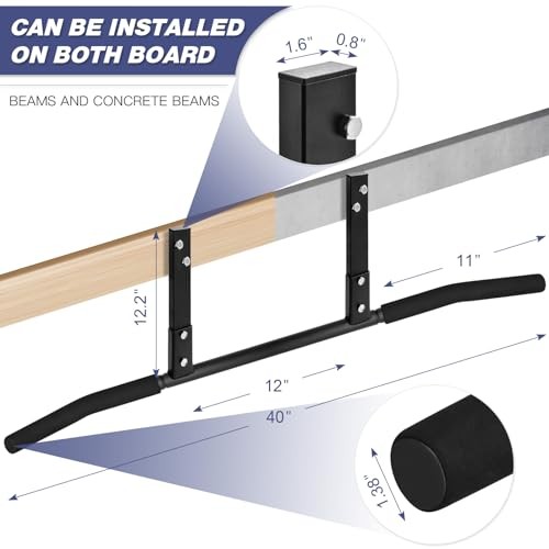 Pull Up Bar, Chin Up Bars Ceiling Mount, Workout A.Joist Mounted Pull Up Bar