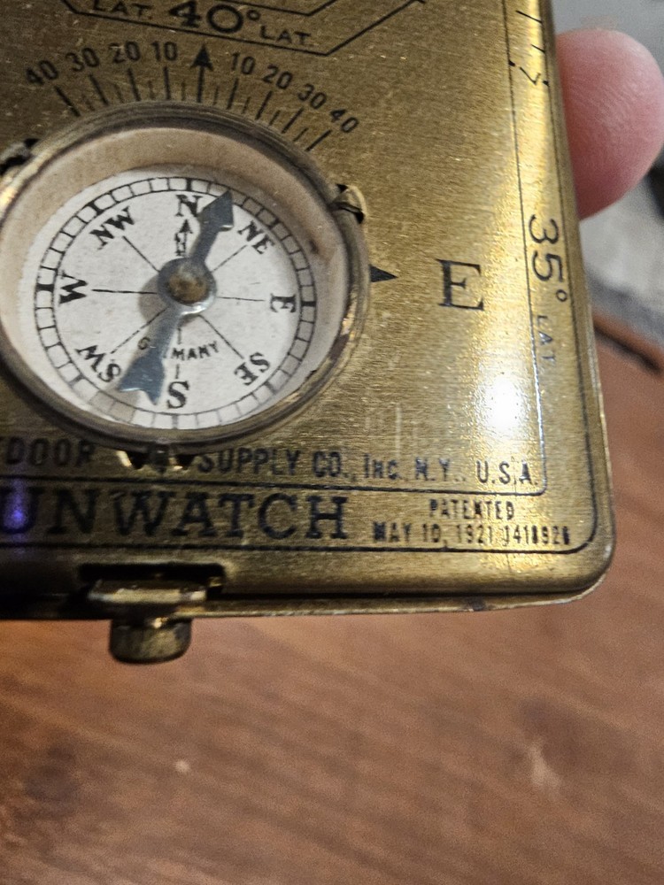 vintage brass compass (5)