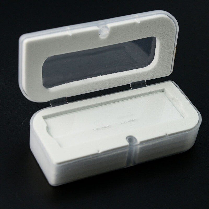 Microscope Stage Micrometer Calibration Slide Graduated Scale Slide 0.1/0.01mm