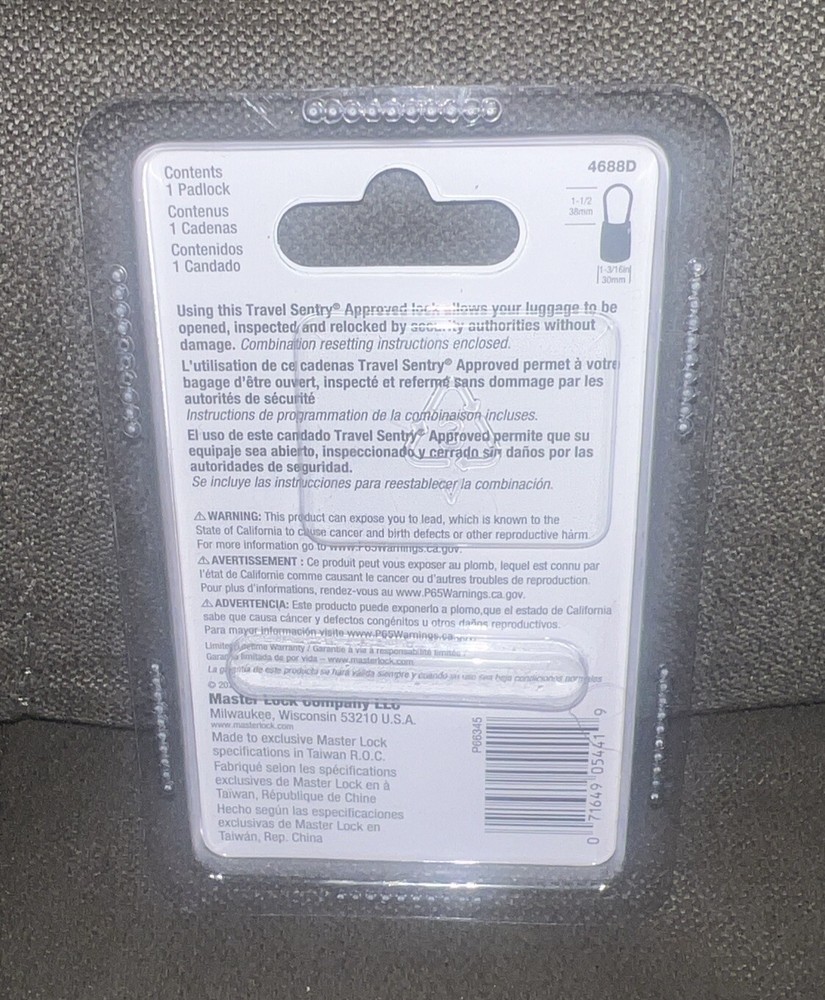 Master Lock 4688D Set Your Own Combination Tsa-accepted Cable Padlock{Silver}🔒