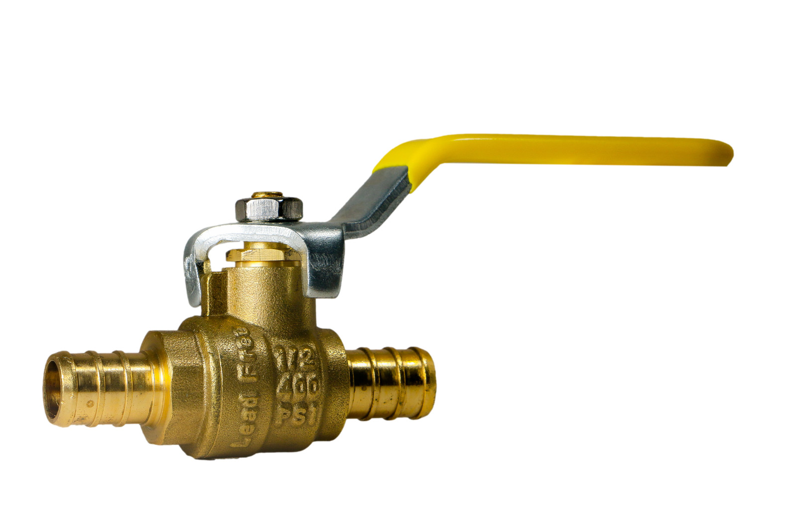 10 PIECES 1/2" PEX BRASS SHUT OFF BALL VALVE FULL PORT (LEAD-FREE)