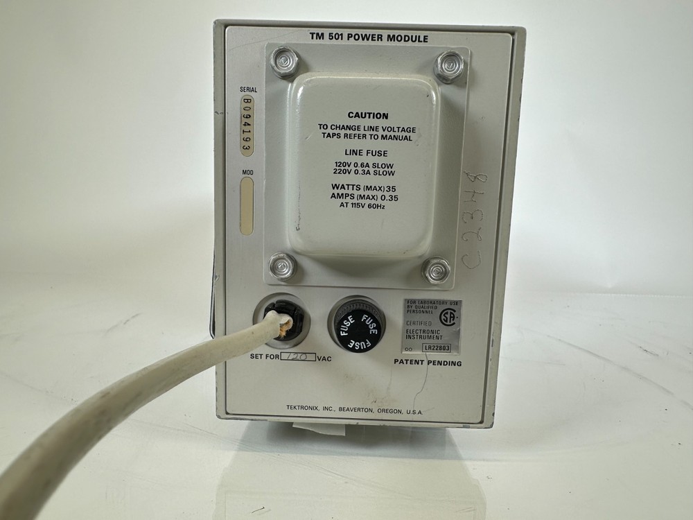 Tektronix AM503 Digital Current Probe Amplifier Plugin w/ TM 501 Power Module