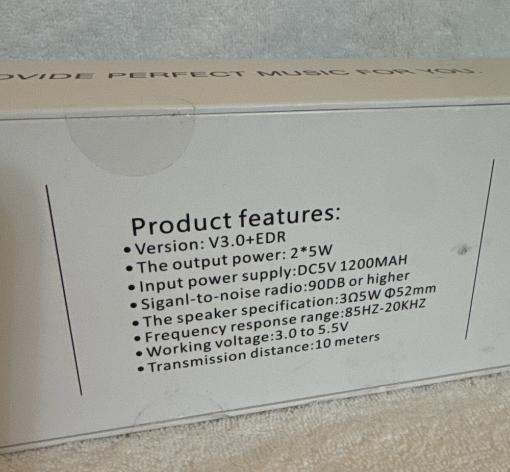 TJD MS-01Z Bluetoothportable Speaker New In Box