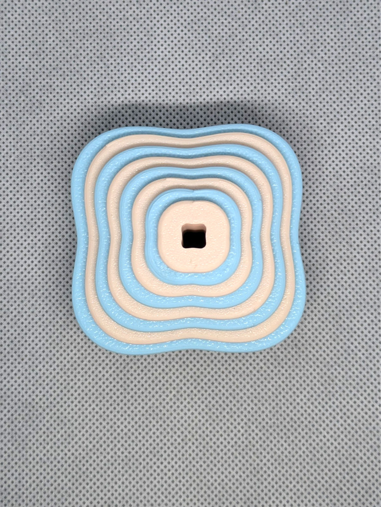 Wavy Square Clay Cutter Shape Set ~ Polymer Crafting Tool ~ Stackable Outline