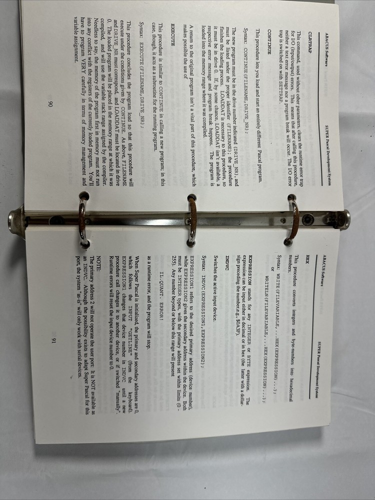 Super Pascal 64 Commodore 64 C64 Abacus Compiler Manual Book Very Rare Untested
