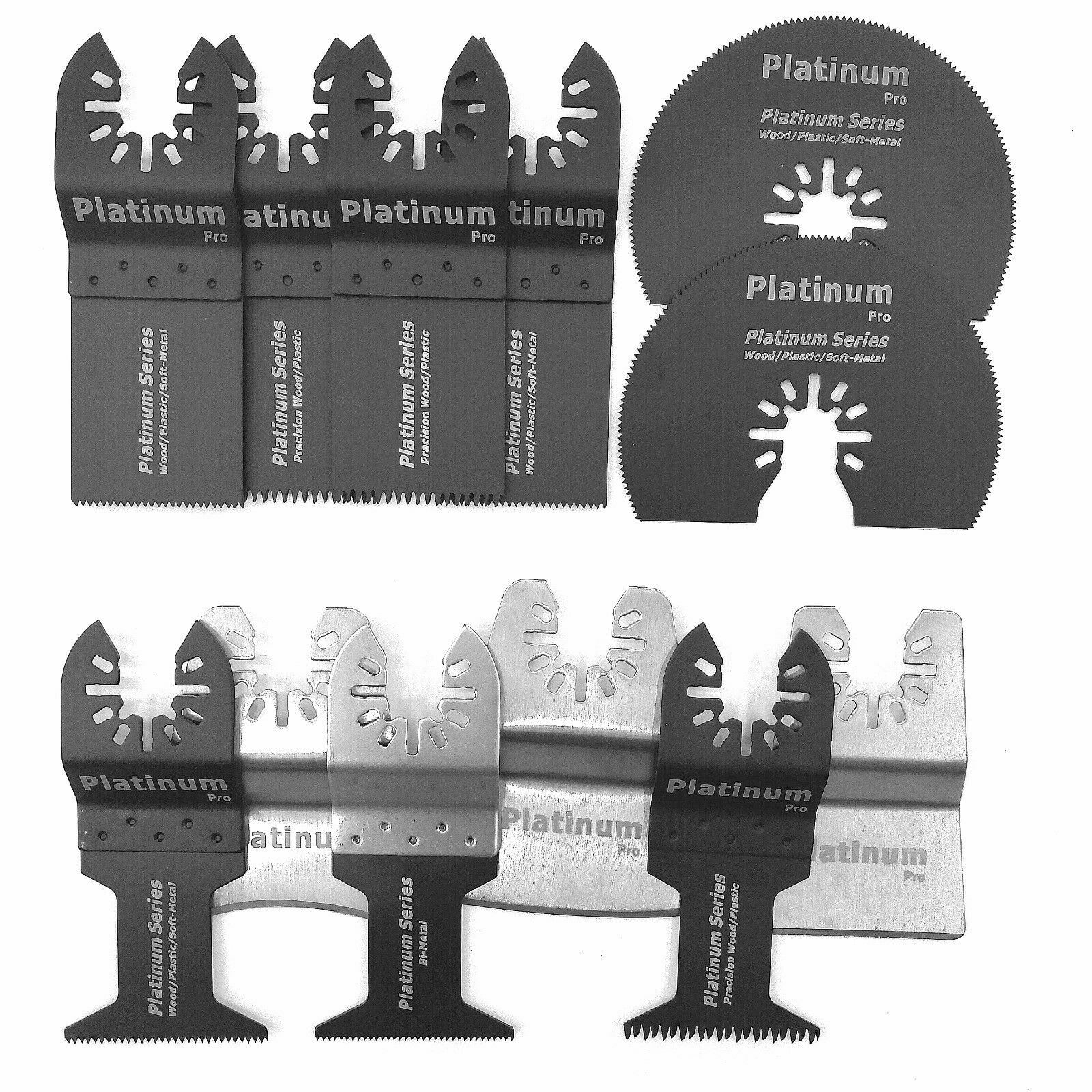 12 Universal Saw Blade Oscillating Multi Tool Wood Metal Cut Cutter Carbon Steel