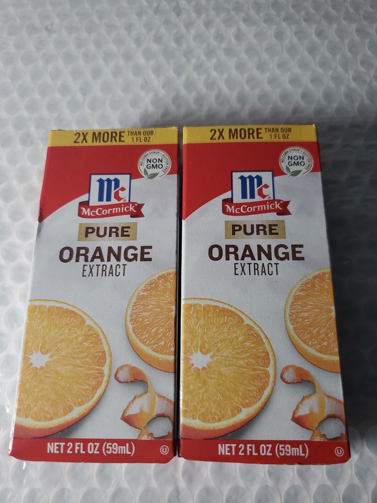 McCormick Pure Orange Extract 2 oz Two Pack Combo