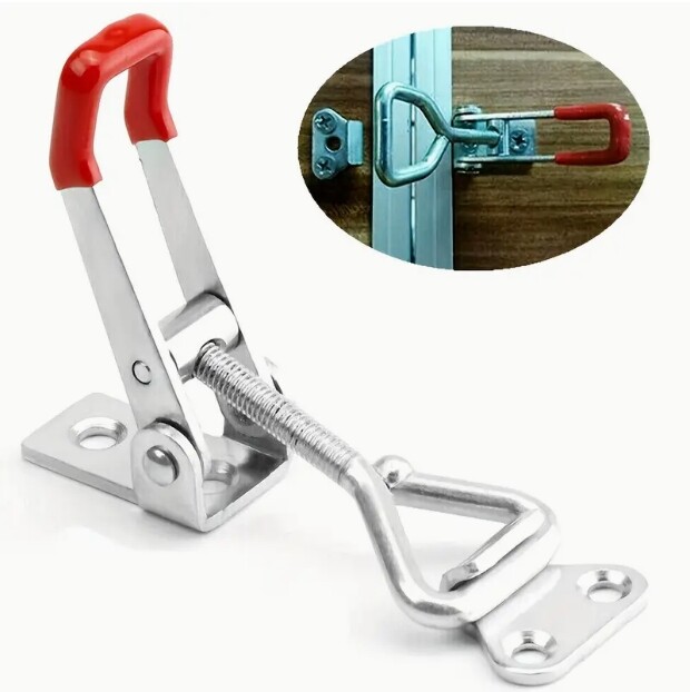 4Pcs Heavy Duty Steel Toggle Latch Catches Adjustable Lock Clamp For Boxes Case