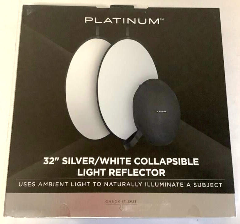 NEW 2-Pack Silver & White 32" 80cm Collapsible Light Reflector SLR Camera Studio