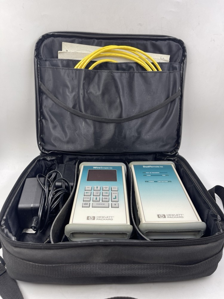 Hewlett Packard Wirescope 155 & Dual Remote Cat5 Cat5e Cable Certifier Tester